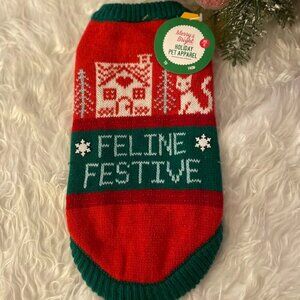 Adorable Christmas Sweater for Cats!  Size XS/S   NWT